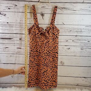 Hailey & Co. Salmon Leopard Print Tie Front Dress Brand New with Tags
